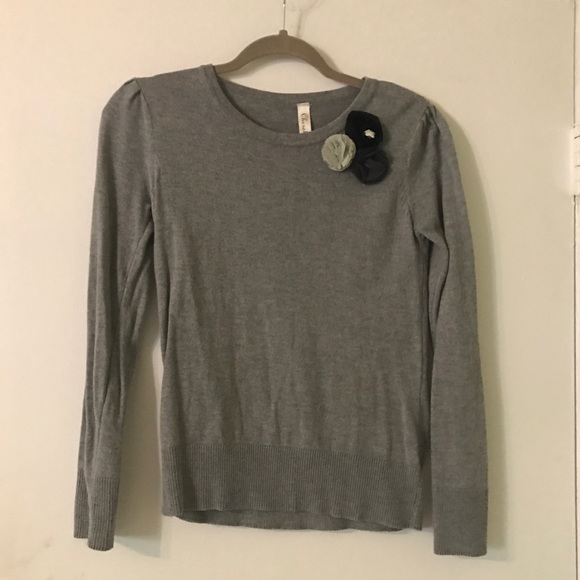 Other - Girls Gray Flower Sweater
